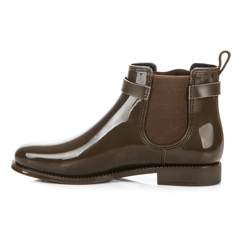 Ideal Shoes Holínky s třásněmi zelený 1