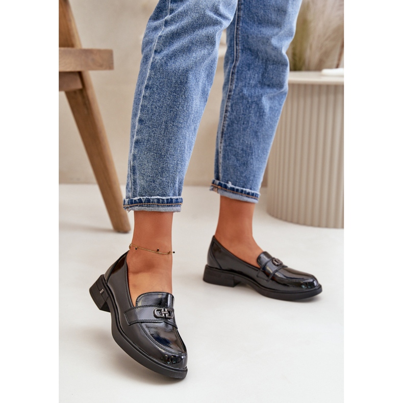 Step in style Mokasíny Model Vinceza 58409 Černý lak - Krok ve stylu 1