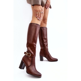 Step in style Kozačky Model Sendilia KZ103 Brown - Krok ve stylu hnědý 1