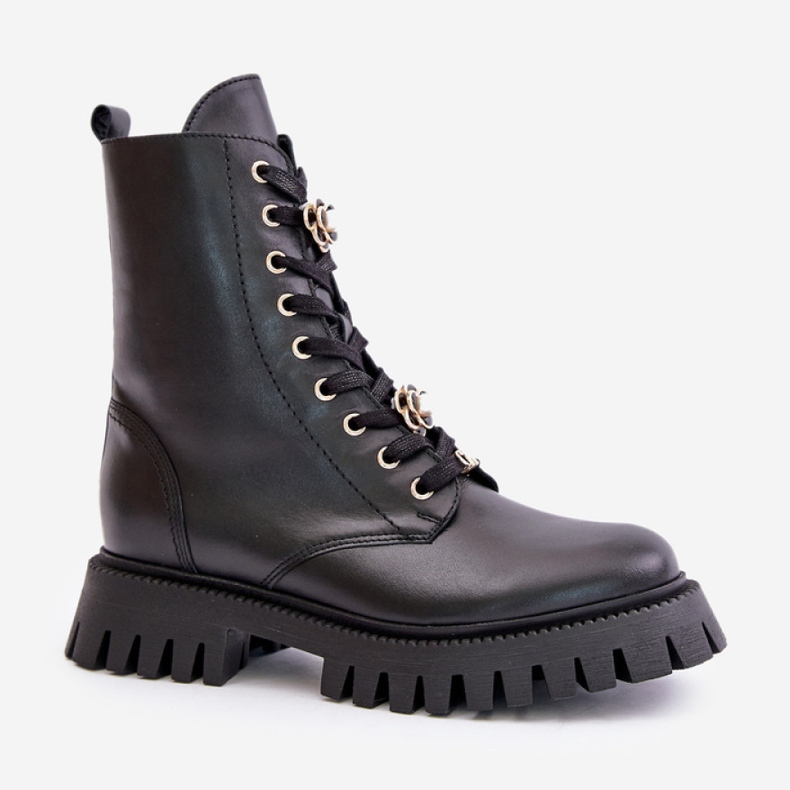 Step in style Workers Model CheBello 4553 Black - Krok ve velkém stylu černý 2