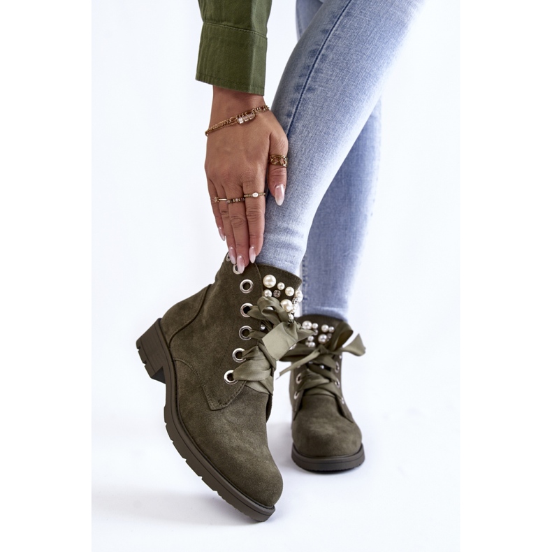 Step in style Boty Model Raiso CLS-206 Green - Krok ve velkém stylu zelený 1