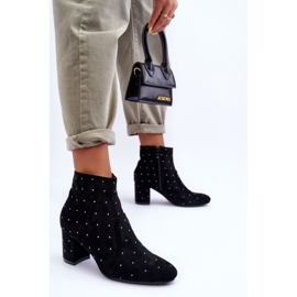 Step in style Kozačky Model Antede L08-206 Black Suede - Krok ve velkém stylu černý 1
