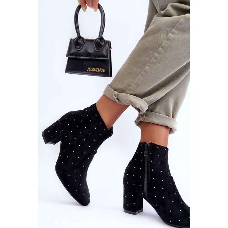 Step in style Kozačky Model Antede L08-206 Black Suede - Krok ve velkém stylu černý 2