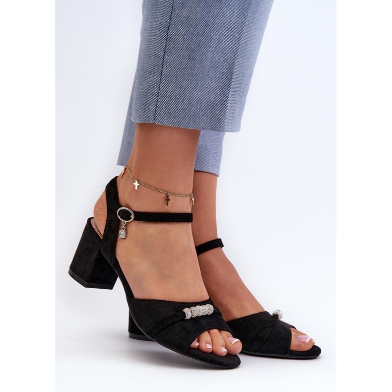 Sandály Model Narhi 20241 Black - Step in style černá 1 Sandály Model Narhi 20241 Black - Step in style černá 1