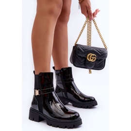 Chelsea boty Model Elspetia F35-1 Black Varnish - Step in style černá 1