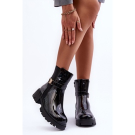Chelsea boty Model Elspetia F35-1 Black Varnish - Step in style černý 2