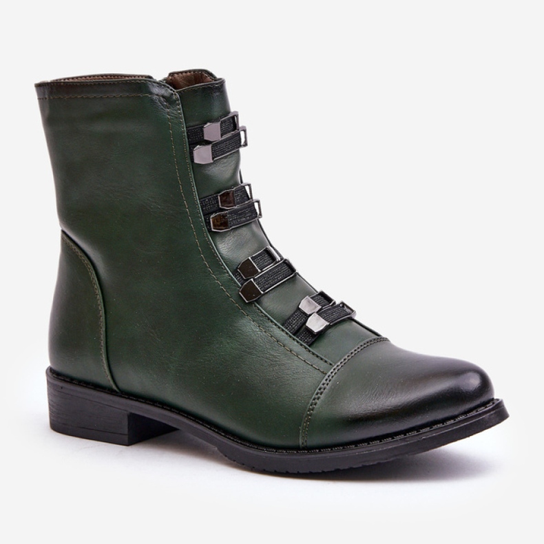 Step in style Boty Model Evalith ASA62-30 Green - Krok ve velkém stylu zelený 2