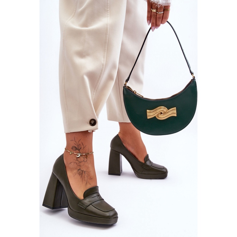 Step in style Lodičky Model Alisa M046 Green - Krok ve velkém stylu zelený 1