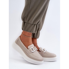 Step in style Mokasíny Model S.Barski LR720 Beige - Krok ve stylu béžový 1