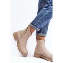Step in style Kozačky Model Laura Messi 2620/199 Světle béžová - Krok ve velkém stylu béžový 2