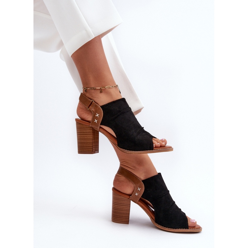 Step in style Sandály Model Rosca 24SD35-7184 Black - Krok ve stylu černá 1