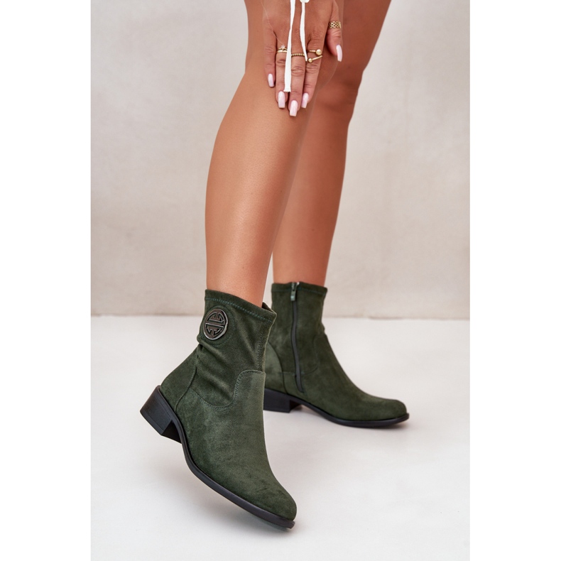 Step in style Boty Model Lerioria ASA198-28 Green - Krok ve velkém stylu zelený 1