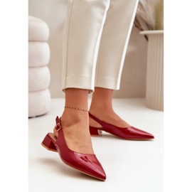 Step in style Balerínky Model Anarinne BF-18 Burgundy - Krok ve velkém stylu červený 1