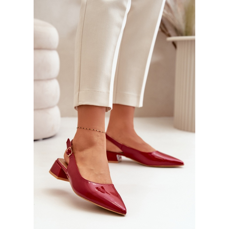 Step in style Balerínky Model Anarinne BF-18 Burgundy - Krok ve velkém stylu červené 1 Step in style Balerínky Model Anarinne BF-18 Burgundy - Krok ve velkém stylu červené 1