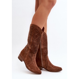 Step in style Boty Model Zazoo 3305/P Brown Suede - Krok ve velkém stylu hnědý 1