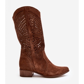 Step in style Boty Model Zazoo 3305/P Brown Suede - Krok ve velkém stylu hnědý 3