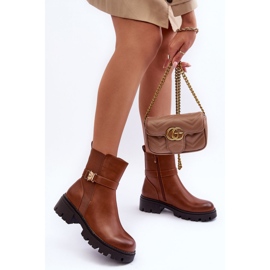 Chelsea boty Model Elspetia F35 Brown Leather - Step in style hnědý 1