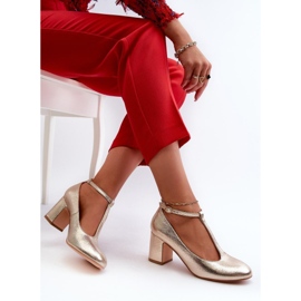 Step in style Lodičky Model Raniyah 834283 Gold - Krok ve velkém stylu žlutá 1 Step in style Lodičky Model Raniyah 834283 Gold - Krok ve velkém stylu žlutá 1