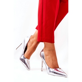 Step in style Vysoké podpatky Model Tissoria LY9177-2 Silver - Krok ve velkém stylu šedá 1