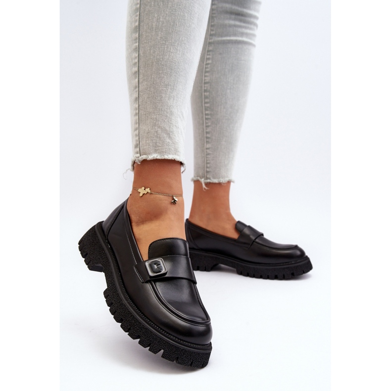 Step in style Mokasíny Model Flanila 62124 černá kůže – krok ve stylu černý 2