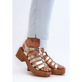 Step in style Sandály Model Zazoo 40410 Gold - Krok ve velkém stylu žluť 1