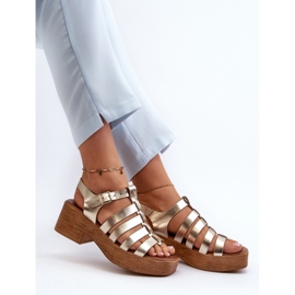 Step in style Sandály Model Zazoo 40410 Gold - Krok ve velkém stylu žluť 2