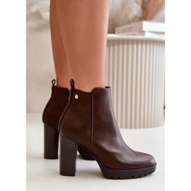 Step in style Boty Model Bioria UK157 Dark Brown - Krok ve velkém stylu hnědý 3