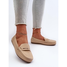 Step in style Mokasíny Model Iramarie DF879 Světle béžová - Krok ve stylu béžový 2