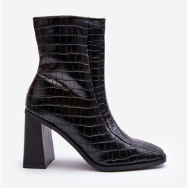 Step in style Kozačky Model Kornell L08-253 Black - Krok ve velkém stylu černá 3