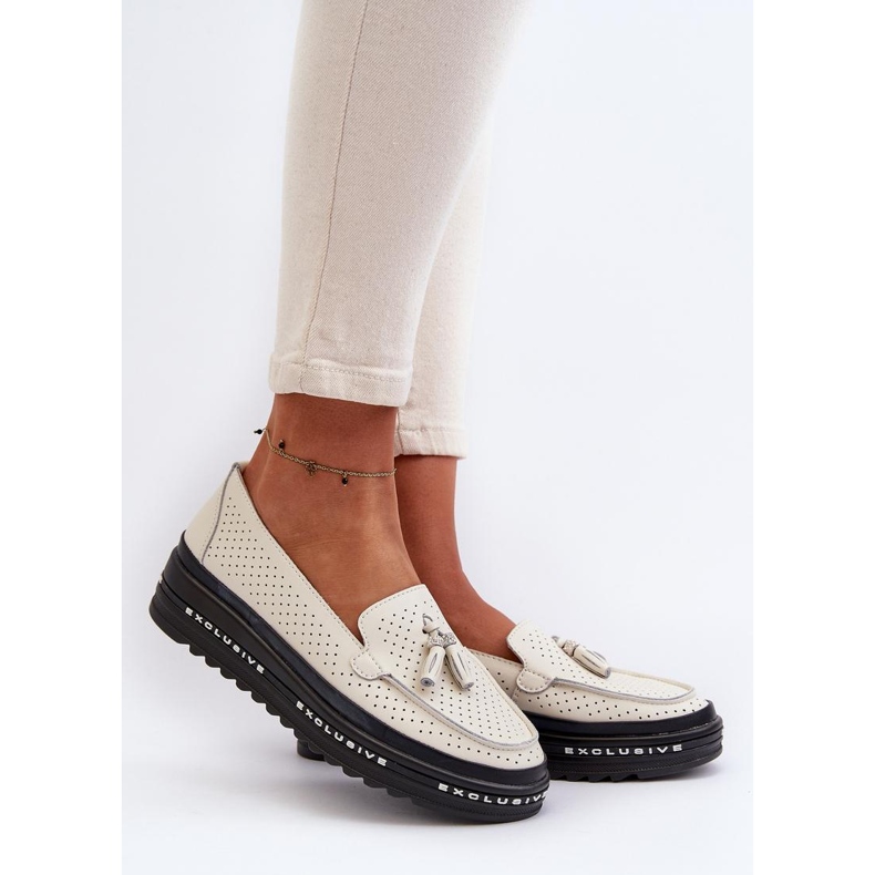 Step in style Mokasíny Model Assetnima 24PB18-7176 Béžová - Krok ve velkém stylu béžový 1