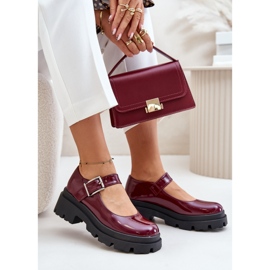 Step in style Boty Model Plikuria 1813-1 Bordo Lakier - Krok ve stylu červený 1