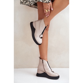 Step in style Kozačky Model Da MR880-136 Béžová - Krok ve velkém stylu béžový 1 Step in style Kozačky Model Da MR880-136 Béžová - Krok ve velkém stylu béžový 1