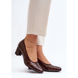 Step in style Lodičky Model Cynania 58307 Hnědá - Krok ve velkém stylu hnědý 1 Step in style Lodičky Model Cynania 58307 Hnědá - Krok ve velkém stylu hnědý 1