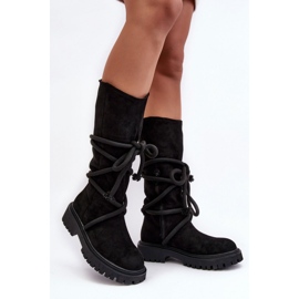 Step in style Boty Model Tanive JJ48P Black - Krok ve velkém stylu černý 1