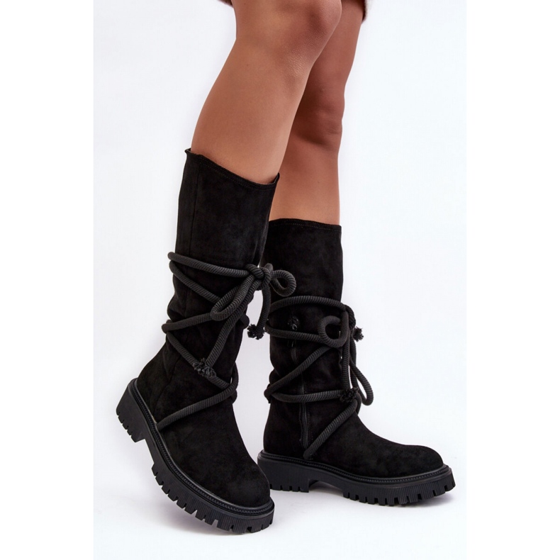 Step in style Boty Model Tanive JJ48P Black - Krok ve velkém stylu černý 1