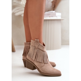 Step in style Kozačky Model S.Barski HY42-127 Béžová - Krok ve stylu béžový 1