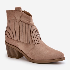 Step in style Kozačky Model S.Barski HY42-127 Béžová - Krok ve stylu béžový 2