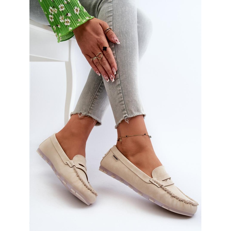 Step in style Mokasíny Model Celoria M502-8 Světle béžová - Krok ve stylu béžový 1