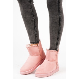 Semišové sněhule KYLIE růžový 1 Semišové sněhule KYLIE růžový 1