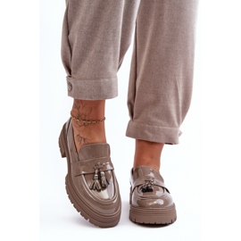 Step in style Boty Model Velenase YL189 Dark Beige Lakier - Krok ve stylu béžový 1 Step in style Boty Model Velenase YL189 Dark Beige Lakier - Krok ve stylu béžový 1