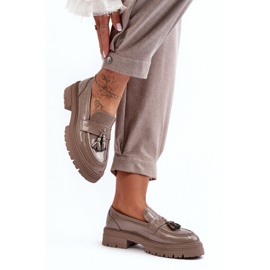 Step in style Boty Model Velenase YL189 Dark Beige Lakier - Krok ve stylu béžový 2 Step in style Boty Model Velenase YL189 Dark Beige Lakier - Krok ve stylu béžový 2