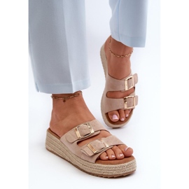 Step in style Sandálové žabky Model Zaloemi C-315 Beige - Krok ve velkém stylu béžový 1