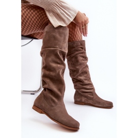 Step in style Kozačky Model Maciejka 05790-04 Béžový semiš - Krok ve stylu 2