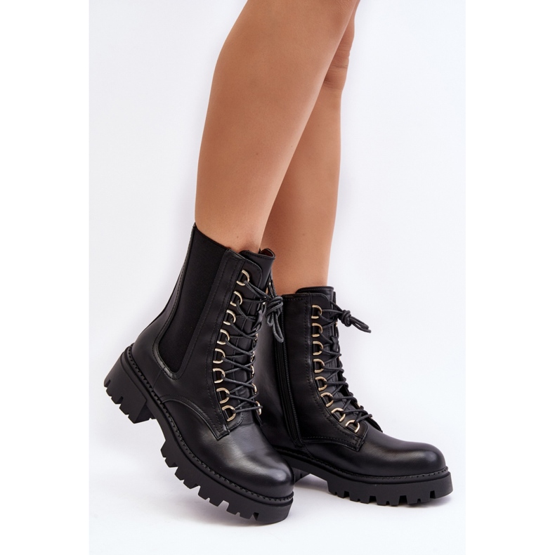 Step in style Workers Model Charmea F33 Black Leather - Krok ve stylu černý 1
