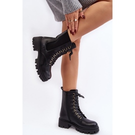 Step in style Workers Model Charmea F33 Black Leather - Krok ve stylu černý 2