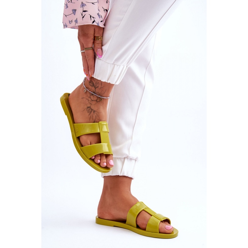 Veganské pantofle ZAXY zelená 2