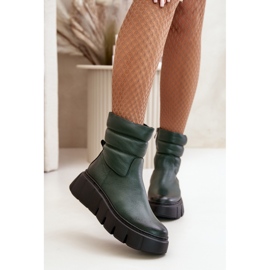 Dámské kotníkové boty Zazoo Dark Green zelený 1