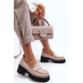 Step in style Mokasíny Model Da MR870-32 Beige - Krok ve velkém stylu béžový 1