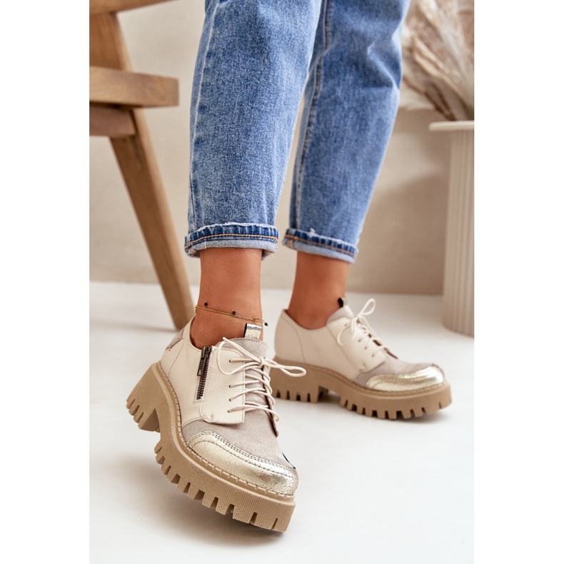 Elegantní dámské boty Maciejka Beige béžový 1