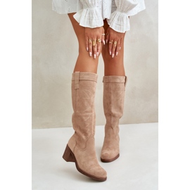 Step in style Kozačky Model Erisorae CHC321 Béžová - Krok ve velkém stylu béžový 2